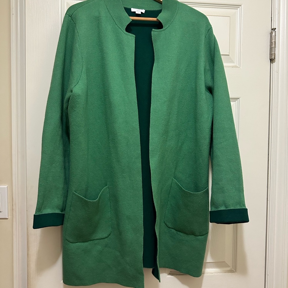 J. Jill Emerald Open-Front Cardigan